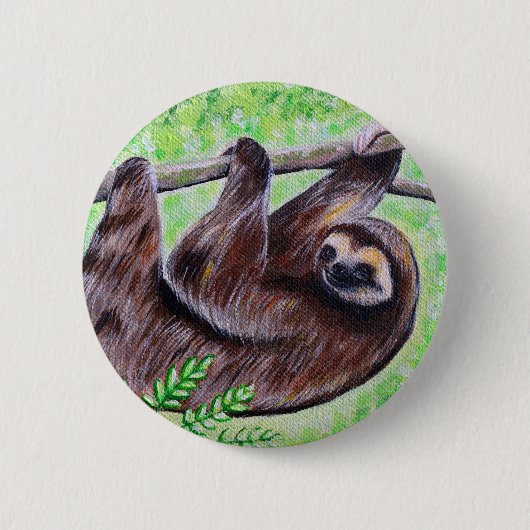 Sloth Painting Button (Vorderseite)