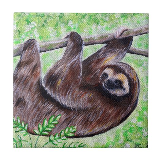 Sloth Painting Fliese (Vorderseite)