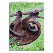 Sloth Painting Grußkarte (Vorne)