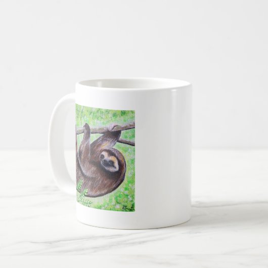 Sloth Painting Kaffeetasse (Vorderseite Links)