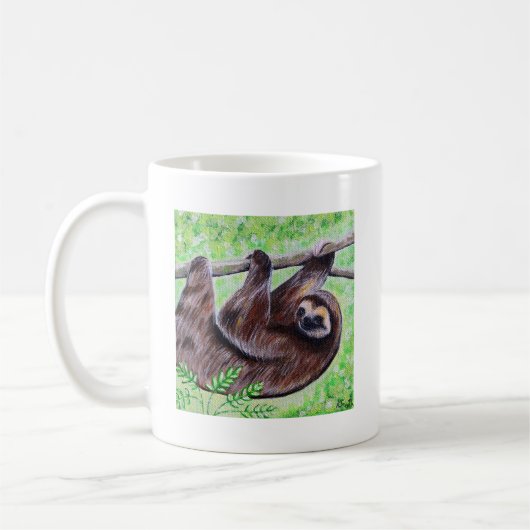 Sloth Painting Kaffeetasse (Links)