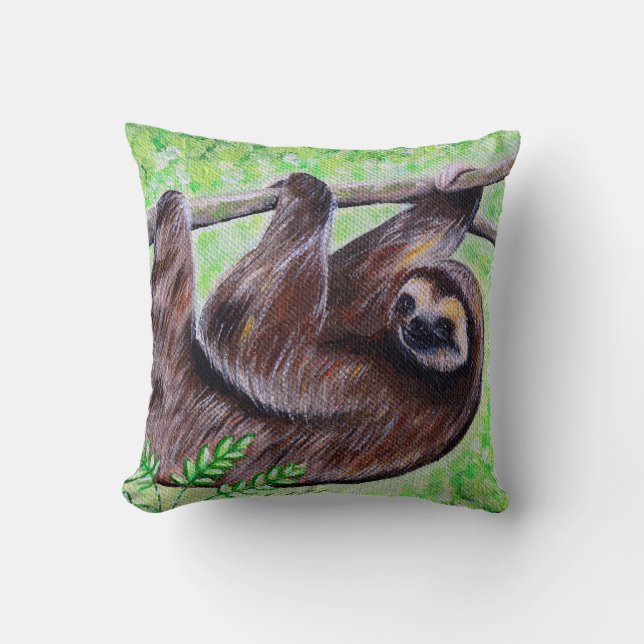 Sloth Painting Kissen (Vorderseite)