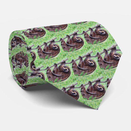 Sloth Painting Krawatte (Gerollt)