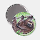 Sloth Painting Magnet (Vorderseite/Rückseite)
