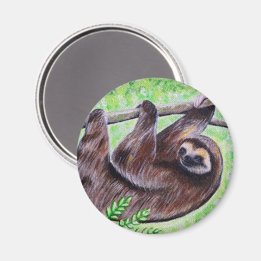 Sloth Painting Magnet (Vorderseite/Rückseite)