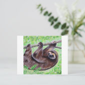 Sloth Painting Postkarte (Stehend Vorderseite)