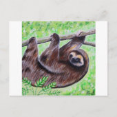 Sloth Painting Postkarte (Vorderseite)