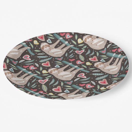 Sloth Pappteller (Schrägansicht)