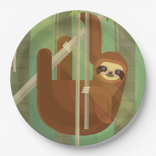 Sloth Pappteller (Vorderseite)