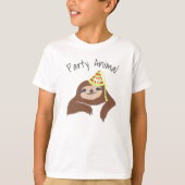 Sloth Party Animal Birthday Custom T-Shirt (Vorderseite)