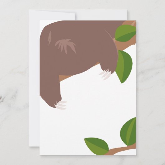 Sloth-Party Einladung (Rückseite)