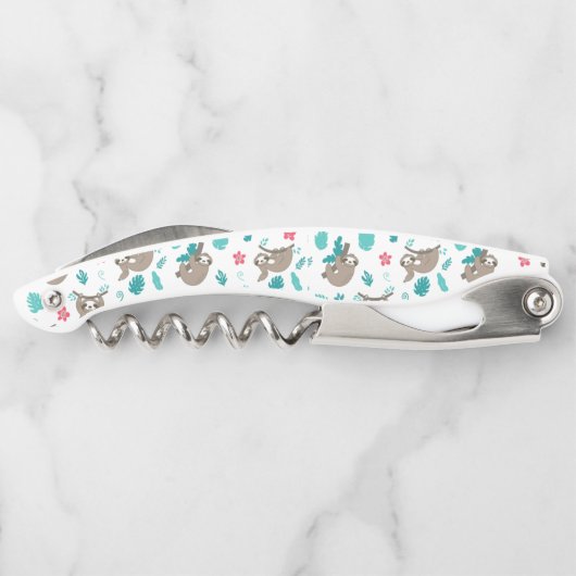 Sloth Pattern Corkschraube Kellnermesser (Rückseite)