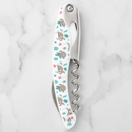 Sloth Pattern Corkschraube Kellnermesser (Rückseite)