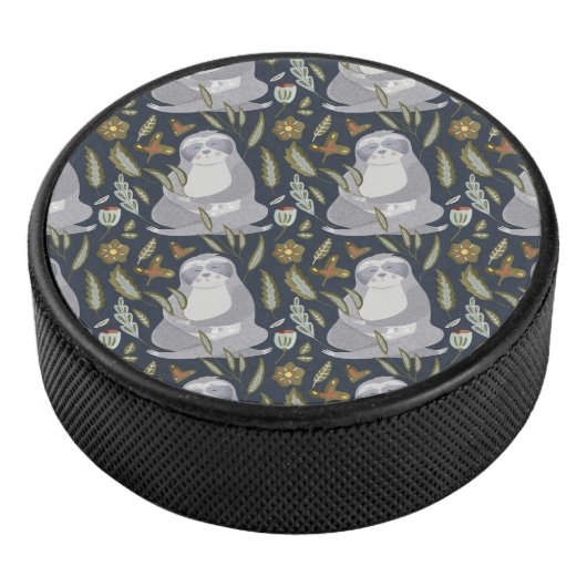 Sloth Pattern Eishockey Puck (3/4)