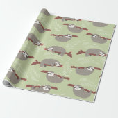 Sloth Pattern Geschenkpapier (Ungerollt)