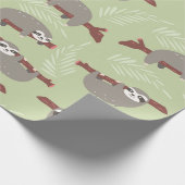 Sloth Pattern Geschenkpapier (Ecke)