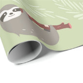 Sloth Pattern Geschenkpapier (Rolleneckpunkt)