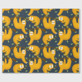 Sloth Pattern Geschenkpapier (Flach)
