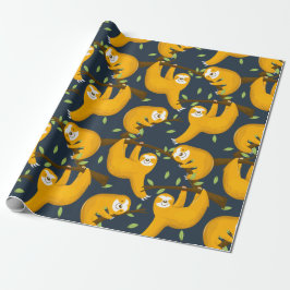 Sloth Pattern Geschenkpapier