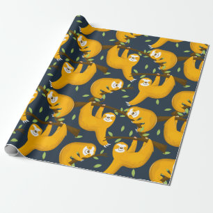 Sloth Pattern Geschenkpapier