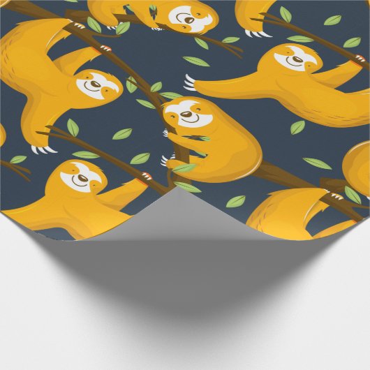 Sloth Pattern Geschenkpapier (Ecke)