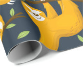 Sloth Pattern Geschenkpapier (Rolleneckpunkt)