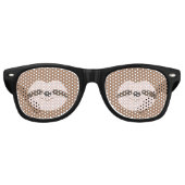 Sloth Pattern Retro-Sonnenbrille Partybrille (Vorderseite)