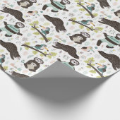 Sloth Pattern Wrapping Paper Geschenkpapier (Ecke)