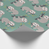 Sloth Pattern Wrapping Paper Geschenkpapier (Ecke)