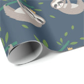 Sloth Pattern Wrapping Paper Geschenkpapier (Rolleneckpunkt)