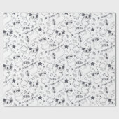 Sloth Pattern Wrapping Paper Geschenkpapier (Flach)