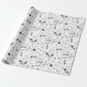 Sloth Pattern Wrapping Paper Geschenkpapier (Ungerollt)