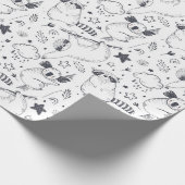 Sloth Pattern Wrapping Paper Geschenkpapier (Ecke)