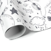 Sloth Pattern Wrapping Paper Geschenkpapier (Rolleneckpunkt)