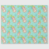 Sloth Pattern Wrapping Paper Geschenkpapier (Flach)