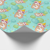 Sloth Pattern Wrapping Paper Geschenkpapier (Ecke)