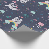 Sloth Pattern Wrapping Paper Geschenkpapier (Ecke)