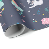 Sloth Pattern Wrapping Paper Geschenkpapier (Rolleneckpunkt)