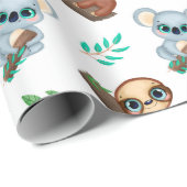 Sloth Pattern Wrapping Paper Geschenkpapier (Rolleneckpunkt)