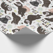 Sloth Pattern Wrapping Paper Geschenkpapier (Ecke)