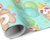 Sloth Pattern Wrapping Paper Geschenkpapier (Rolleneckpunkt)