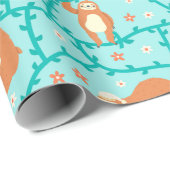 Sloth Pattern Wrapping Paper Geschenkpapier (Rolleneckpunkt)