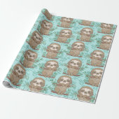 Sloth Pattern Wrapping Paper Geschenkpapier (Ungerollt)