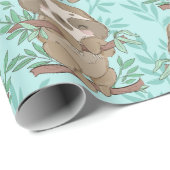 Sloth Pattern Wrapping Paper Geschenkpapier (Rolleneckpunkt)