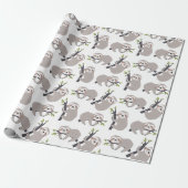 Sloth Pattern Wrapping Paper Geschenkpapier (Ungerollt)