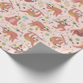 Sloth Pattern Wrapping Paper Geschenkpapier (Ecke)