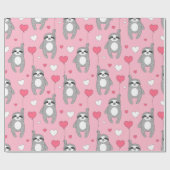 Sloth Pattern Wrapping Paper Geschenkpapier (Flach)
