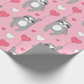 Sloth Pattern Wrapping Paper Geschenkpapier (Ecke)