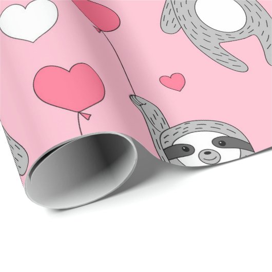 Sloth Pattern Wrapping Paper Geschenkpapier (Rolleneckpunkt)