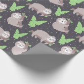 Sloth Pattern Wrapping Paper Geschenkpapier (Ecke)